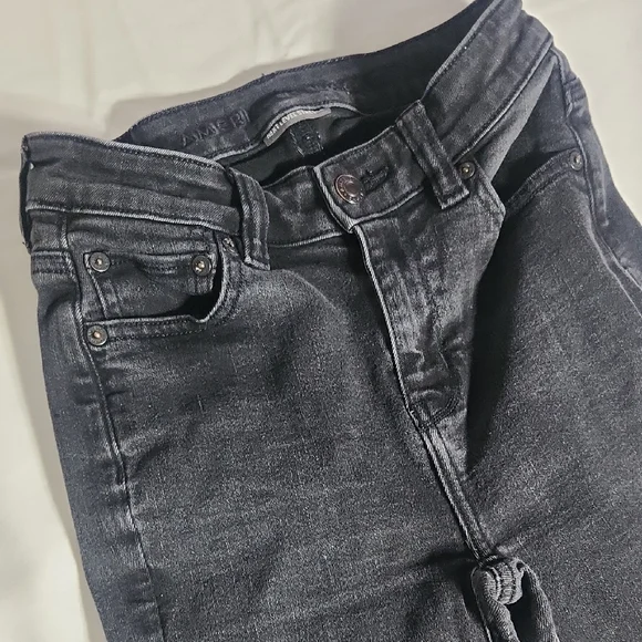 American Eagle Black Jeggings Size 0 Regular Next Level Stretch Distressed - Picture 6 of 8